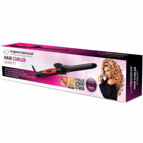 Ondulator de par Esperanza Scarlett, EBL004, 19mm, 22W, Negru