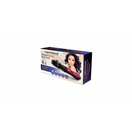 Perie de par rotativa Esperanza Jessica, EBL008, 50mm, 1000W, Negru