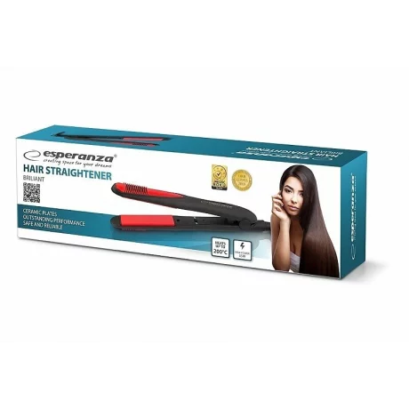 Placa de indreptat parul Esperanza Brilliant, EBP004, 35W, Negru