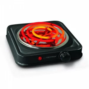 Plita electrica Esperanza Etna, EKH012K, 1000W, 21 cm, Negru