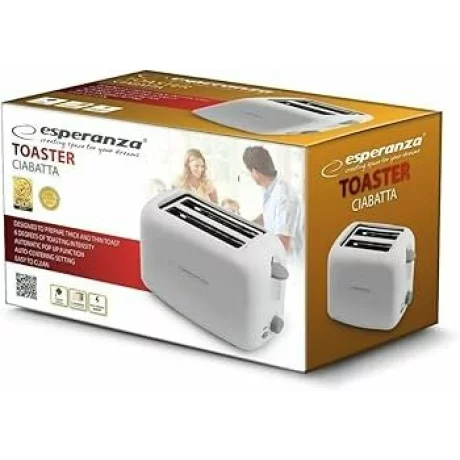 Prajitor de paine Esperanza Ciabatta, EKT002, 600W, Alb