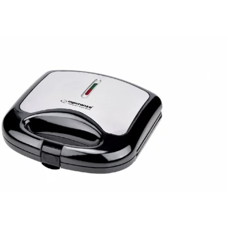 Prajitor de paine tip Sandwich maker Esperanza Asiago, EKT011, 1000W, Negru/Gri