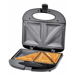 Prajitor de paine tip Sandwich maker Esperanza Asiago, EKT011, 1000W, Negru/Gri