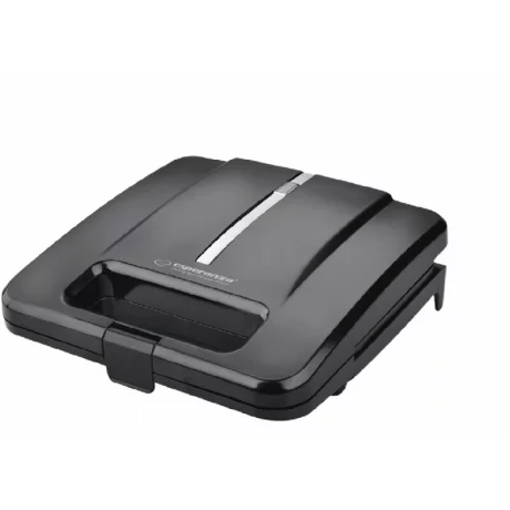 Prajitor de paine tip Sandwich maker Esperanza Parmigiano, EKT010, 1000W, Negru