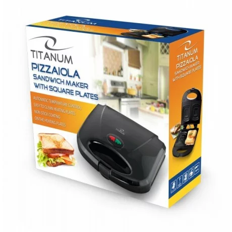 Prajitor de paine tip Sandwich maker Esperanza Pizzaiola, TKT005K, 700W, Negru