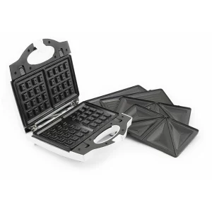 Prajitor de paine tip Sandwich Maker Esperanza Portabella, EKT006W,3 in 1, 700W, Alb