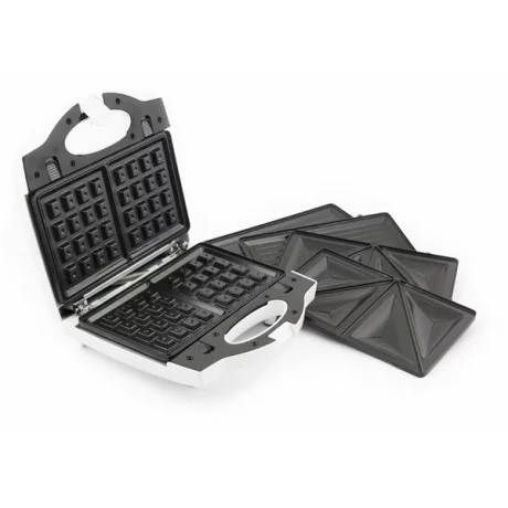 Prajitor de paine tip Sandwich Maker Esperanza Portabella, EKT006W,3 in 1, 700W, Alb