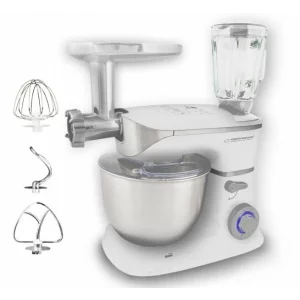 Robot de bucatarie Esperanza Cooking Master, EKM025, 1000W, 5l, 6 viteze, blender 1.5l, Alb