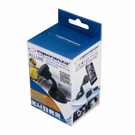Suport auto pentru telefon universal Esperanza Beetle, EMH119, magnetic, Negru