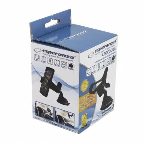 Suport auto pentru telefon universal Esperanza Crocodile, EMH103, Negru