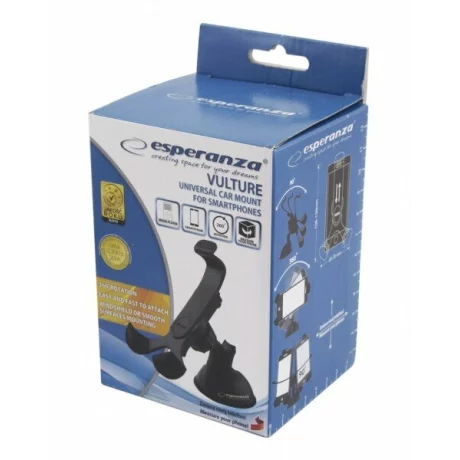 Suport auto pentru telefon universal Esperanza Vulture, EMH104, Negru
