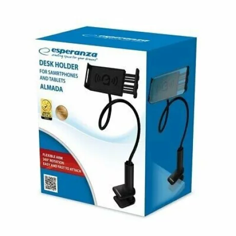 Suport Birou telefon/tableta Esperanza Almada EMH142, Negru