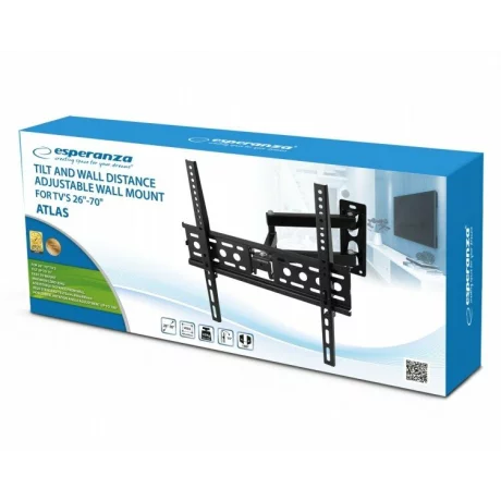 Suport Perete Esperanza Atlas, ERW016, 26&quot; - 70&quot;, 45 kg , Negru