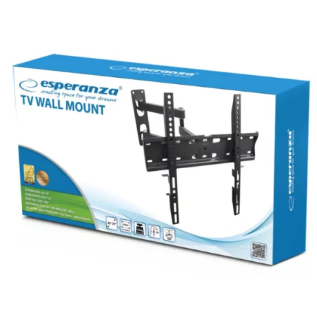 Suport Perete Esperanza ERW008, 26&quot;-70&quot;, 45 kg, Negru