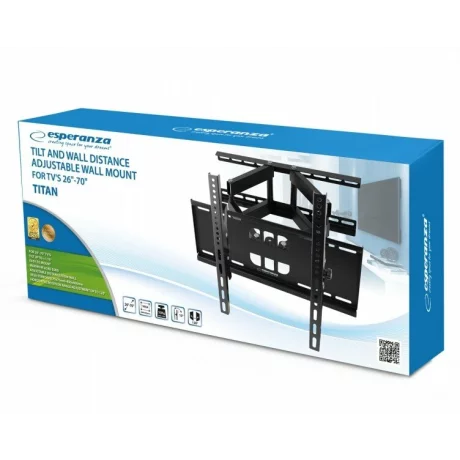 Suport Perete Esperanza Titan, ERW012, 26&quot;-70&quot;, 55kg, Negru