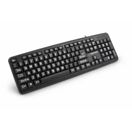 Tastatura pentru seniori Esperanza Florida, EK129, pentru seniori, 104 taste largi, Negru