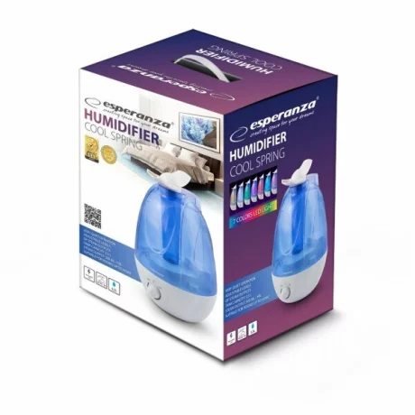 Umidificator Esperanza Cool Spring, EHA003, 25W, 3.5l, Alb/Albastru