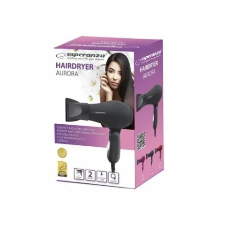 Uscator de par Esperanza Aurora, EBH003K, 750W, Negru
