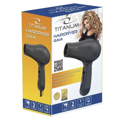 Uscator de par Esperanza Titanium, TBH003K, 750W, Negru