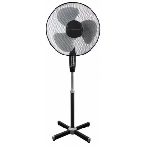 Ventilator cu picior Esperanza Hurricane, EHF001KE, diametru 40cm, 50W, Negru/Gri