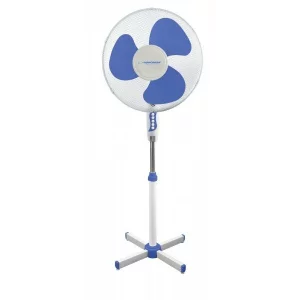 Ventilator cu picior Esperanza Hurricane, EHF001WB, diametru 40cm, 50W, Alb/Albastru
