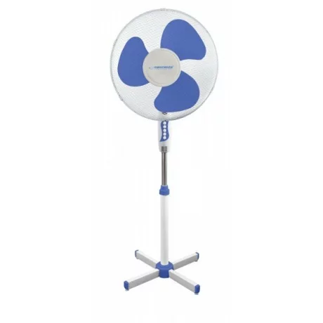 Ventilator cu picior Esperanza Hurricane, EHF001WB, diametru 40cm, 50W, Alb/Albastru