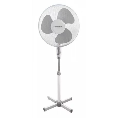 Ventilator cu picior Esperanza Hurricane, EHF001WE, diametru 40cm, 50W, Alb/Gri