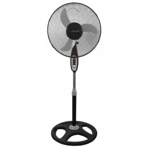 Ventilator cu picior Esperanza Typhoon, EHF002KE, diametru 40cm, 50W, Negru/Gri