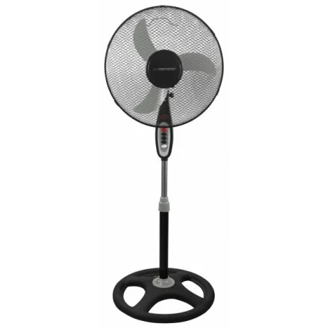 Ventilator cu picior Esperanza Typhoon, EHF002KE, diametru 40cm, 50W, Negru/Gri