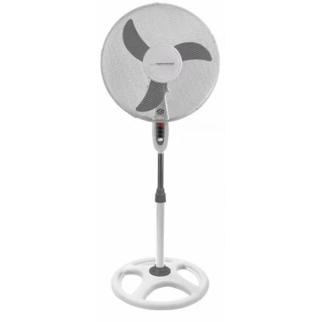 Ventilator cu picior Esperanza Typhoon, EHF002WE, diametru 40cm, 50W, Alb/Gri