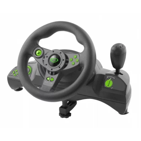 Volan cu pedale Esperanza Nitro, EGW102, PC/PS3 Usb, Negru/Verde