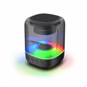 Boxa portabila Esperanza Viola, EP154, iluminare RGB, BT, 3W, USB,  microSD, Negru