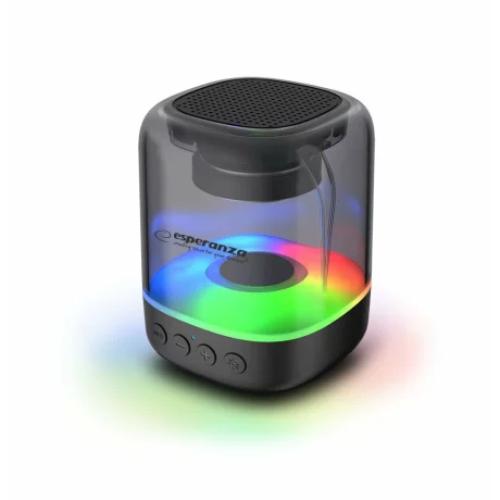 Boxa portabila Esperanza Viola, EP154, iluminare RGB, BT, 3W, USB,  microSD, Negru