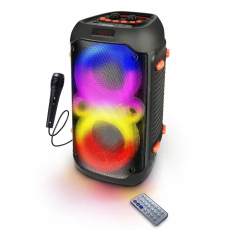 Boxa portabila FM Esperanza Karaoke, EP156, radio FM, BT5.0, microSD, 20W, 2400mAh, Negru