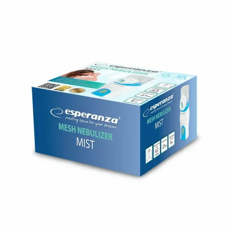 Inhalator/Nebulizator Esperanza Mist, ECN005, 1.5W, USB, capacitate 6ml, Alb/Albastru