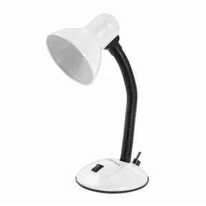 Lampa de birou E27 Esperanza Arcturus, ELD107W, cu brat flexibil, 12W, Alb