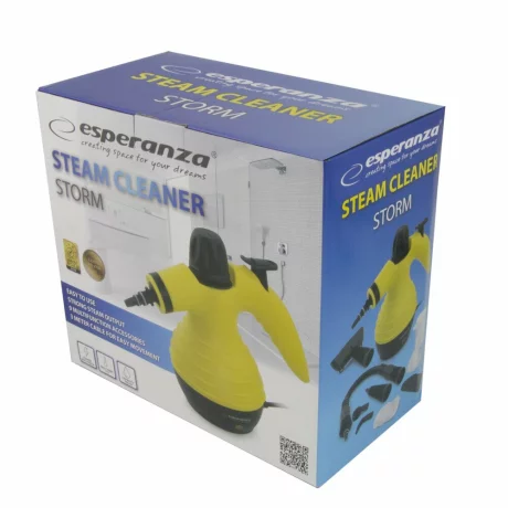 Masina de curatat cu abur Esperanza STORM, EHS001, 1050W, Negru/Galben
