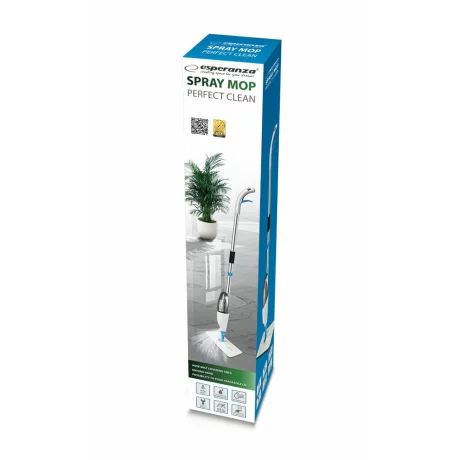 Mop Esperanza Perfect Clean 002, EHS002, 118cm, cap mobil, microfibra, rezervor 350ml, Alb