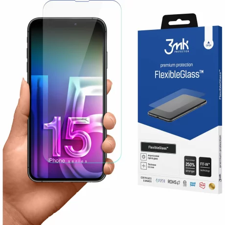 Folie de protectie 3mk FlexibleGlass pentru iPhone 15 Pro Max
