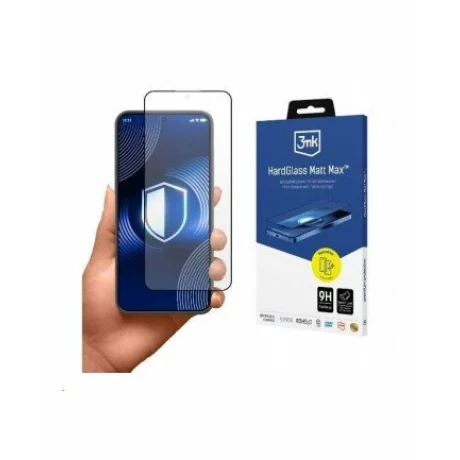 Folie de protectie 3mk HardGlass Matt Max pentru iPhone 16 Pro, Negru