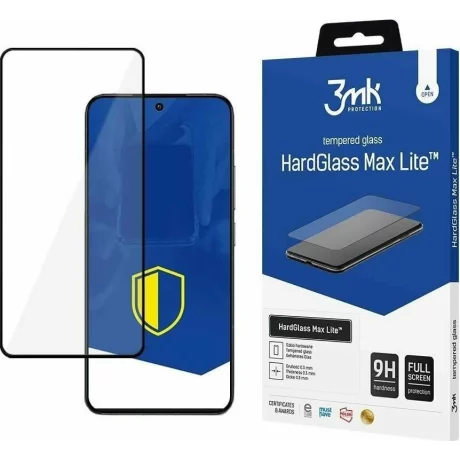 Folie de protectie 3mk HardGlass Max Lite pentru iPhone 13/13 Pro/14, Negru