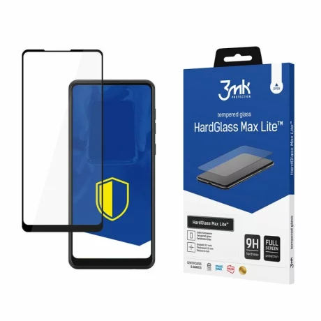 Folie de protectie 3mk HardGlass Max Lite pentru Samsung Galaxy A21s Negru