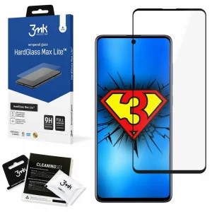 Folie de protectie 3mk HardGlass Max Lite™ pentru Samsung Galaxy A71 Negru