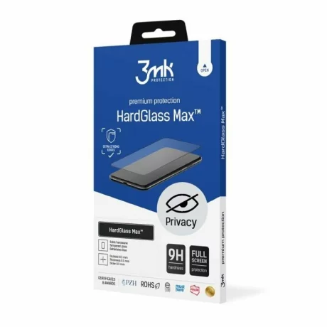 Folie de protectie 3mk HardGlass Max Privacy pentru iPhone 12/12 Pro, Negru
