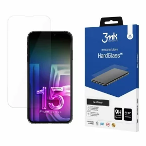 Folie de protectie 3mk HardGlass pentru iPhone 15 Pro Max, Transparent