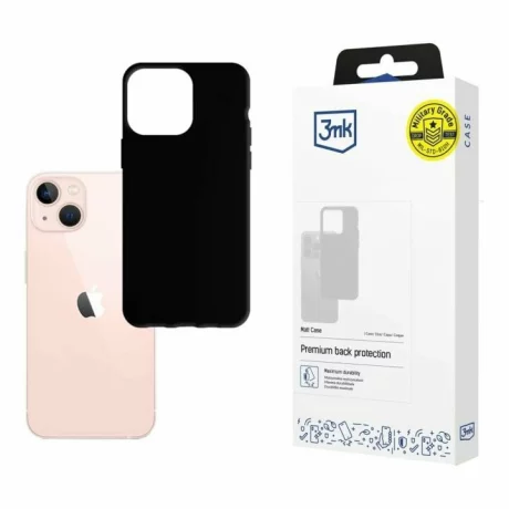 Husa de protectie 3mk Matt Case pentru iPhone 14, Neagra
