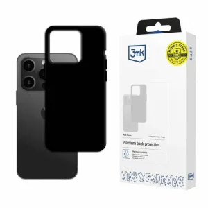 Husa de protectie 3mk Matt Case pentru iPhone 15 Pro Max, Negru