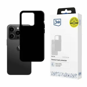 Husa de protectie 3mk Matt Case pentru iPhone 15 Pro, Negru