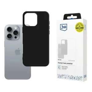 Husa de protectie 3mk Matt Case pentru iPhone 16 Pro Max, Negru