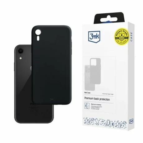 Husa de protectie 3mk Matt Case pentru iPhone XR, Neagra